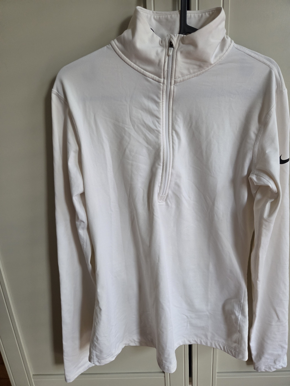 Nike White Women's Quarter-Zip Performance Pullover